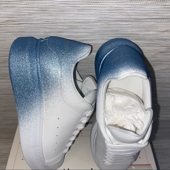 New Alexander McQueen Oversize Dégradé Spray Glitter Sneakers Size 38 - Picture 6 of 12